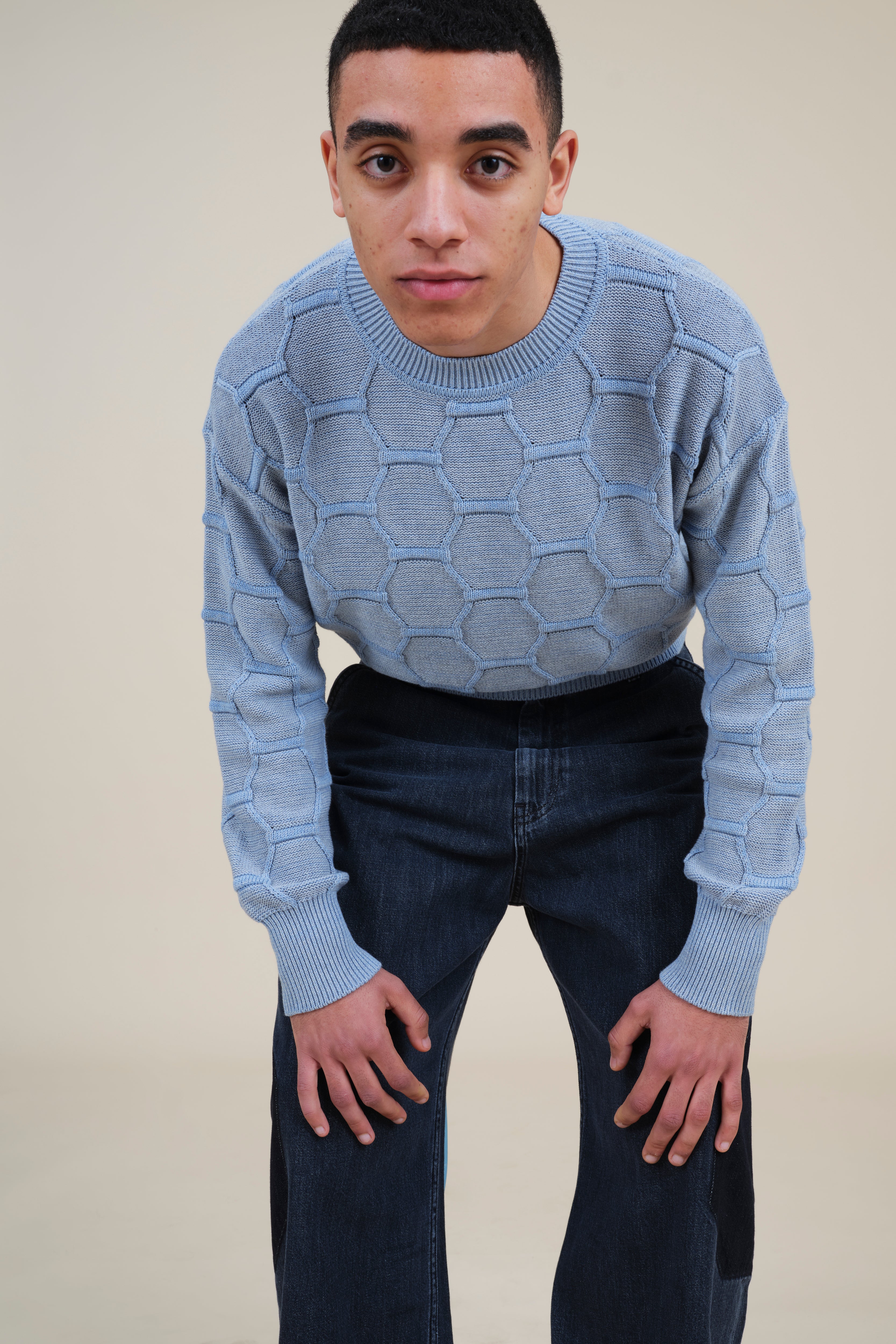 Fine Honeycomb Crewneck