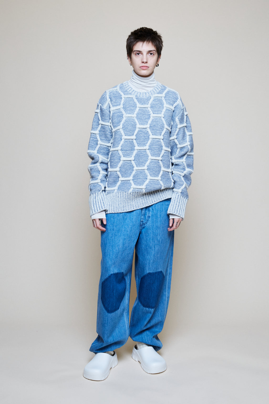 Octagon Patch Denim Jean