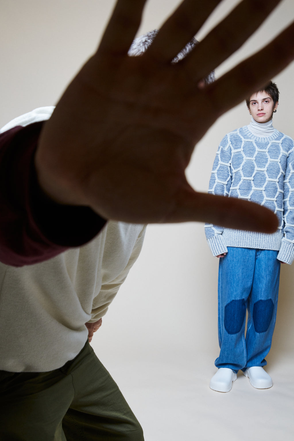 Octagon Patch Denim Jean