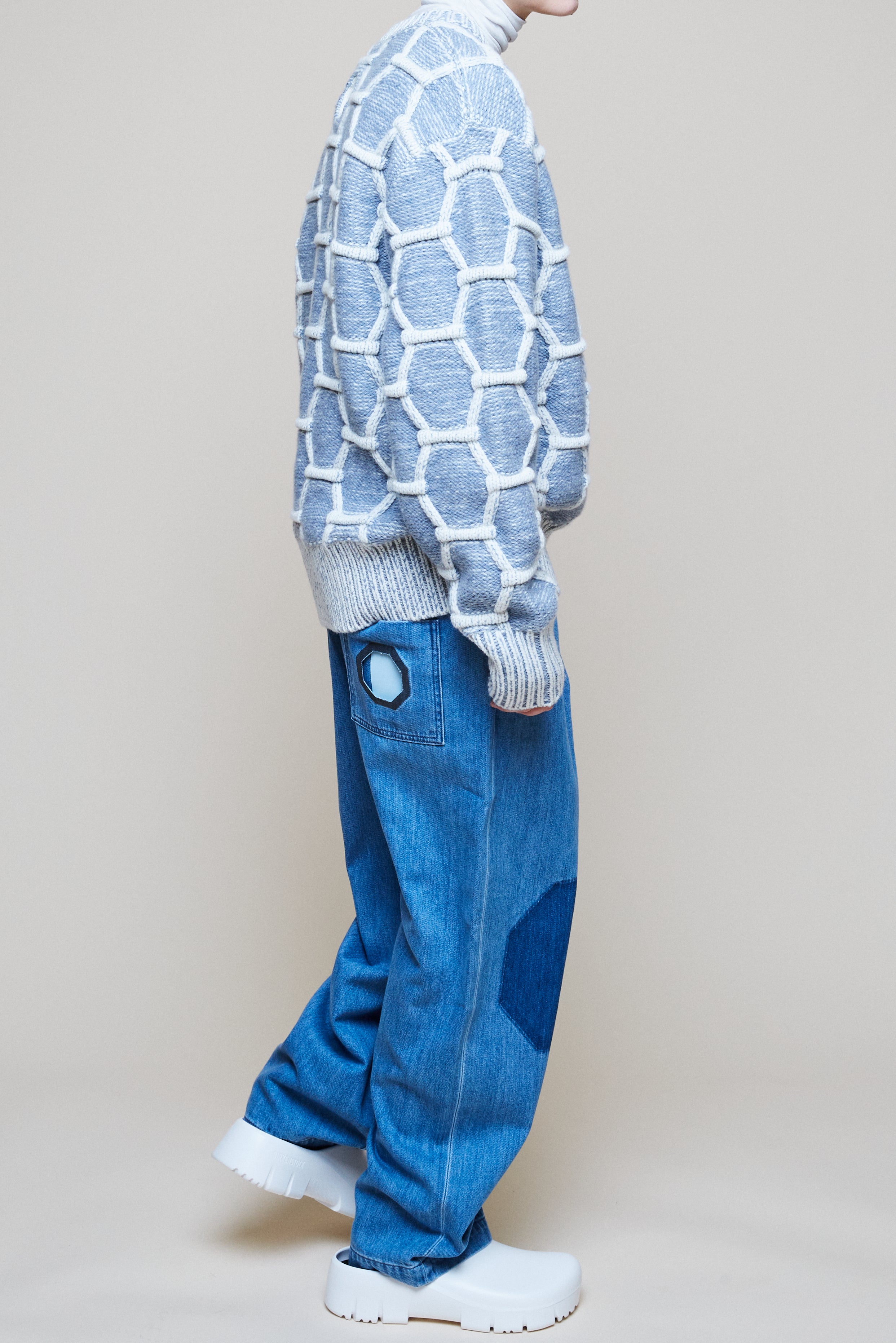 Octagon Patch Denim Jean