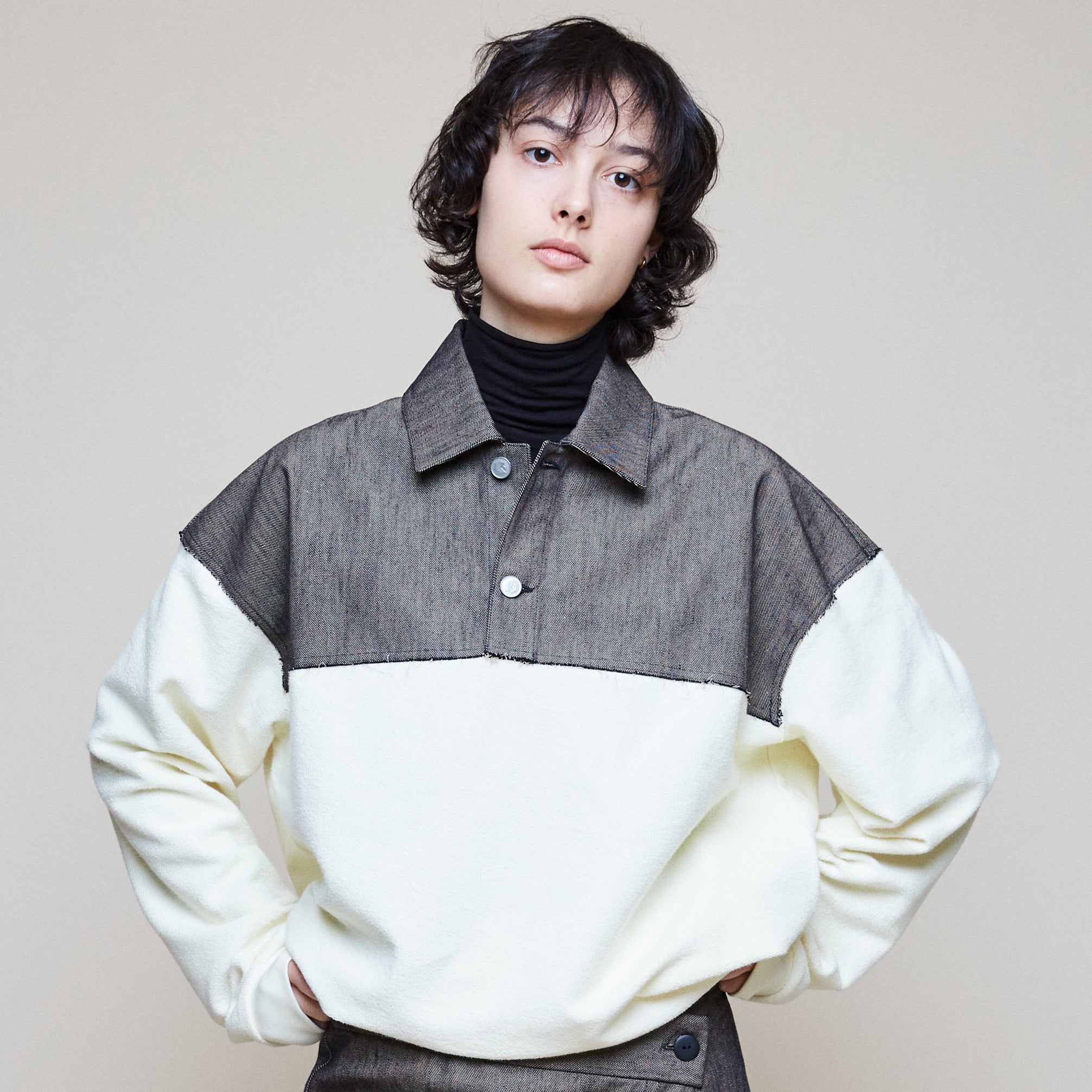 Hybrid Polo Jacket Sweat Top