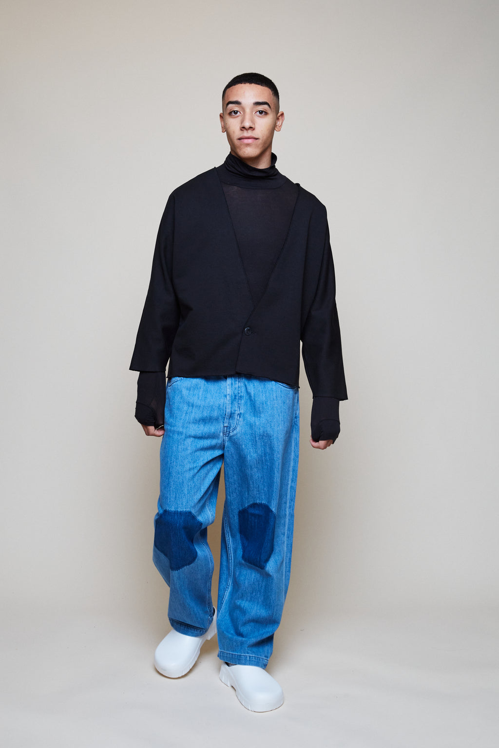 Octagon Patch Denim Jean