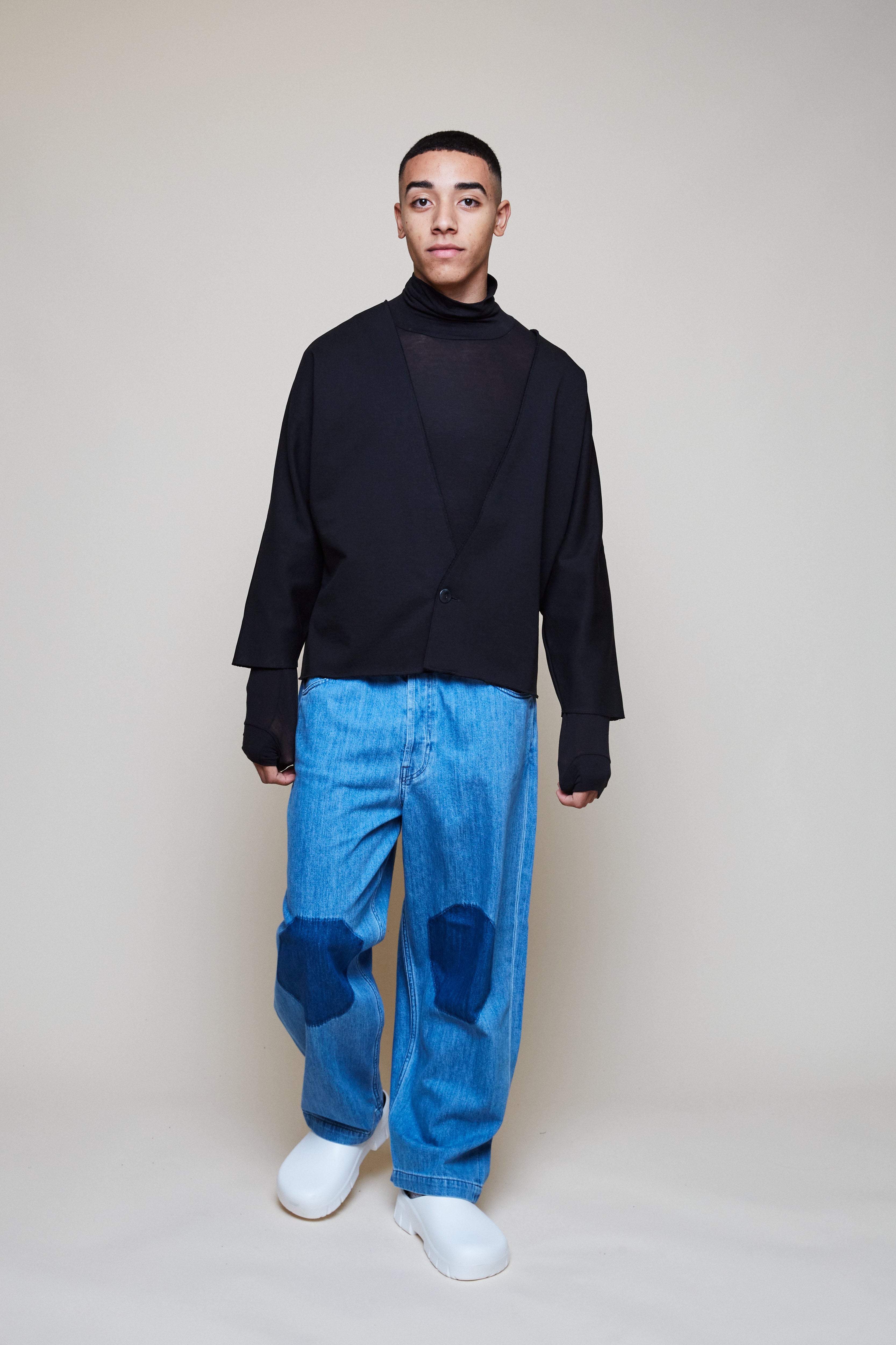 Octagon Patch Denim Jean