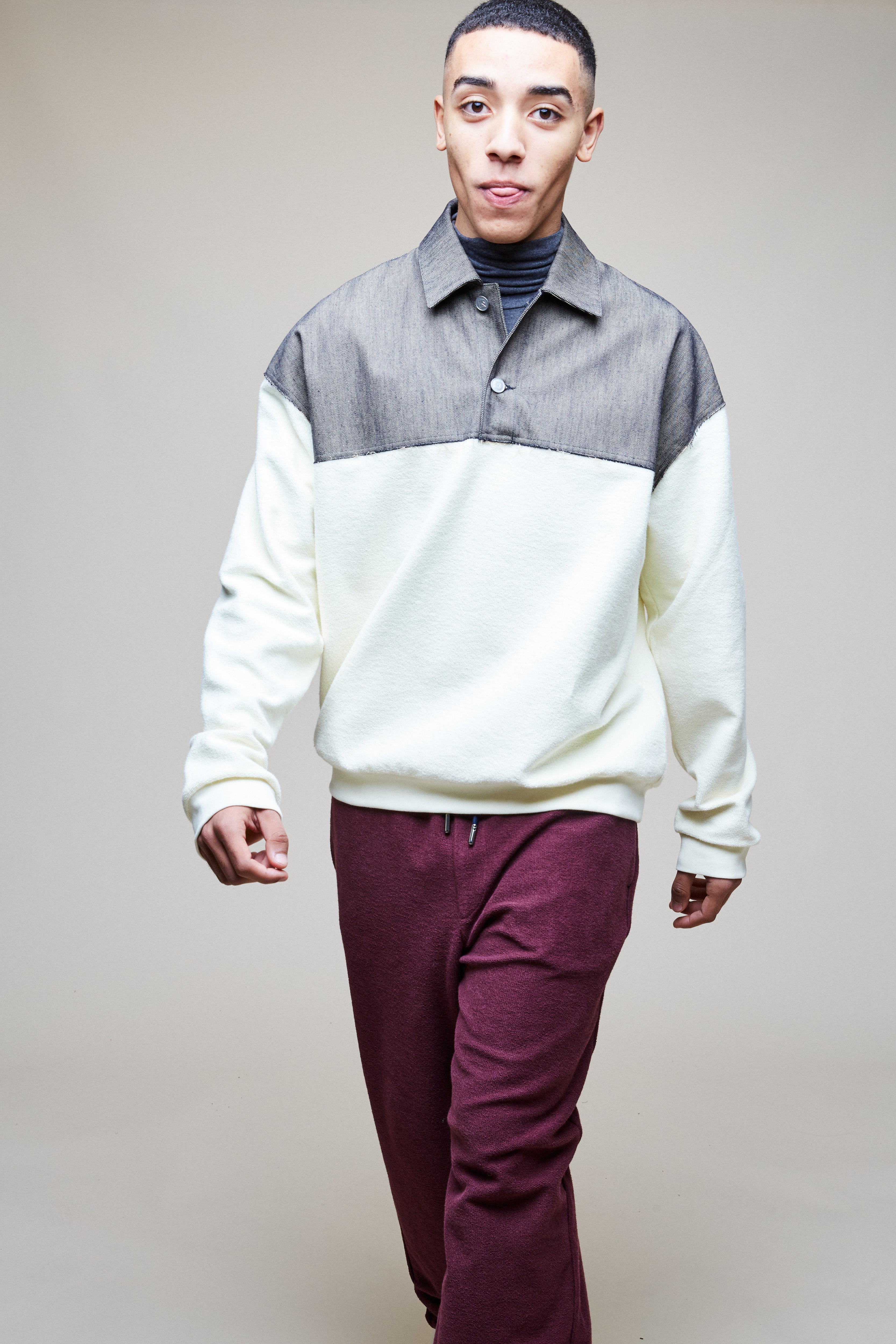 Hybrid Polo Jacket Sweat Top