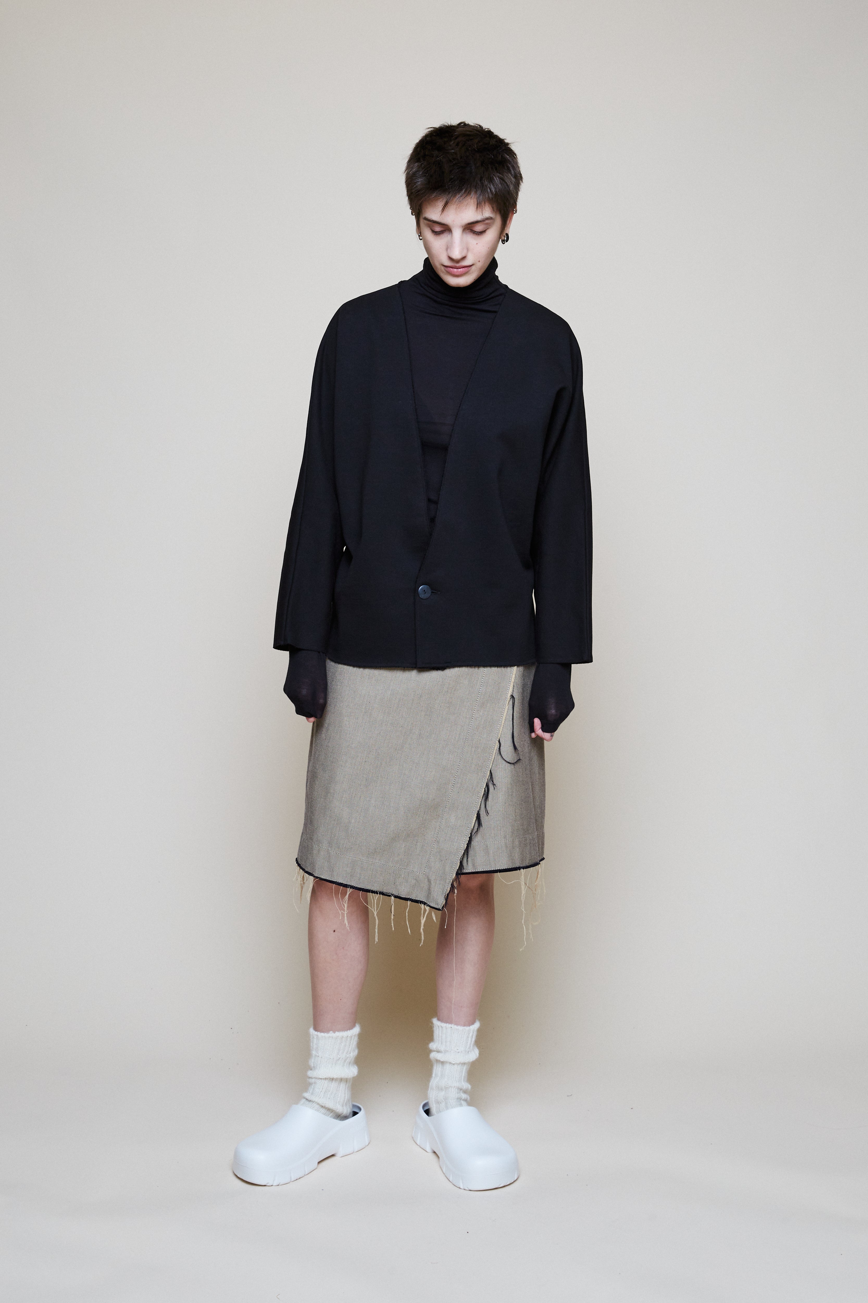 Asymmetrical Gabardine Skirt