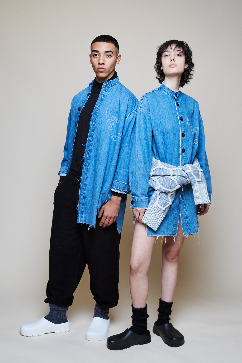 'I Love You' Denim Shirt