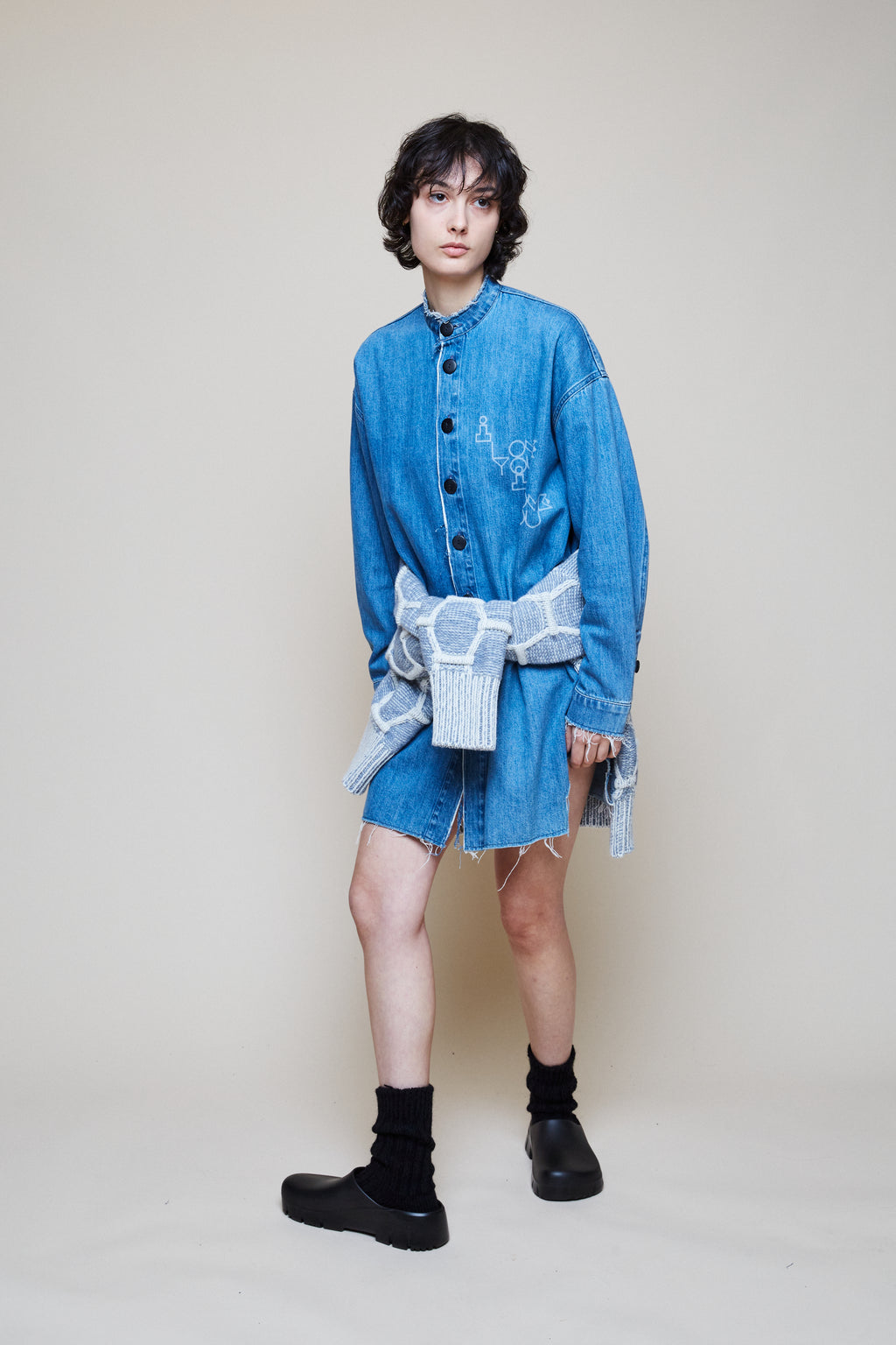 'I Love You' Denim Shirt