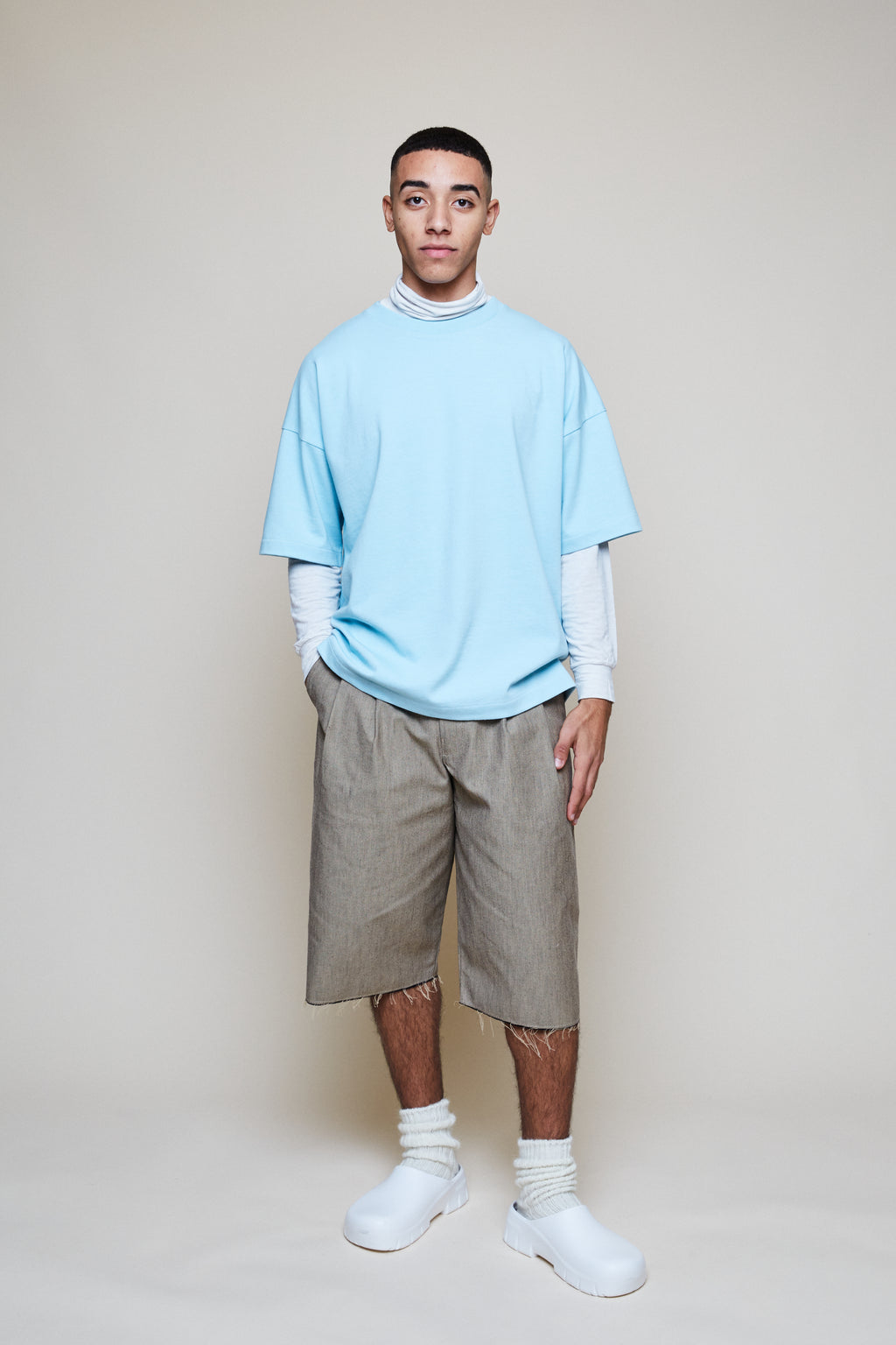 Half Sleeve T - Light Blue