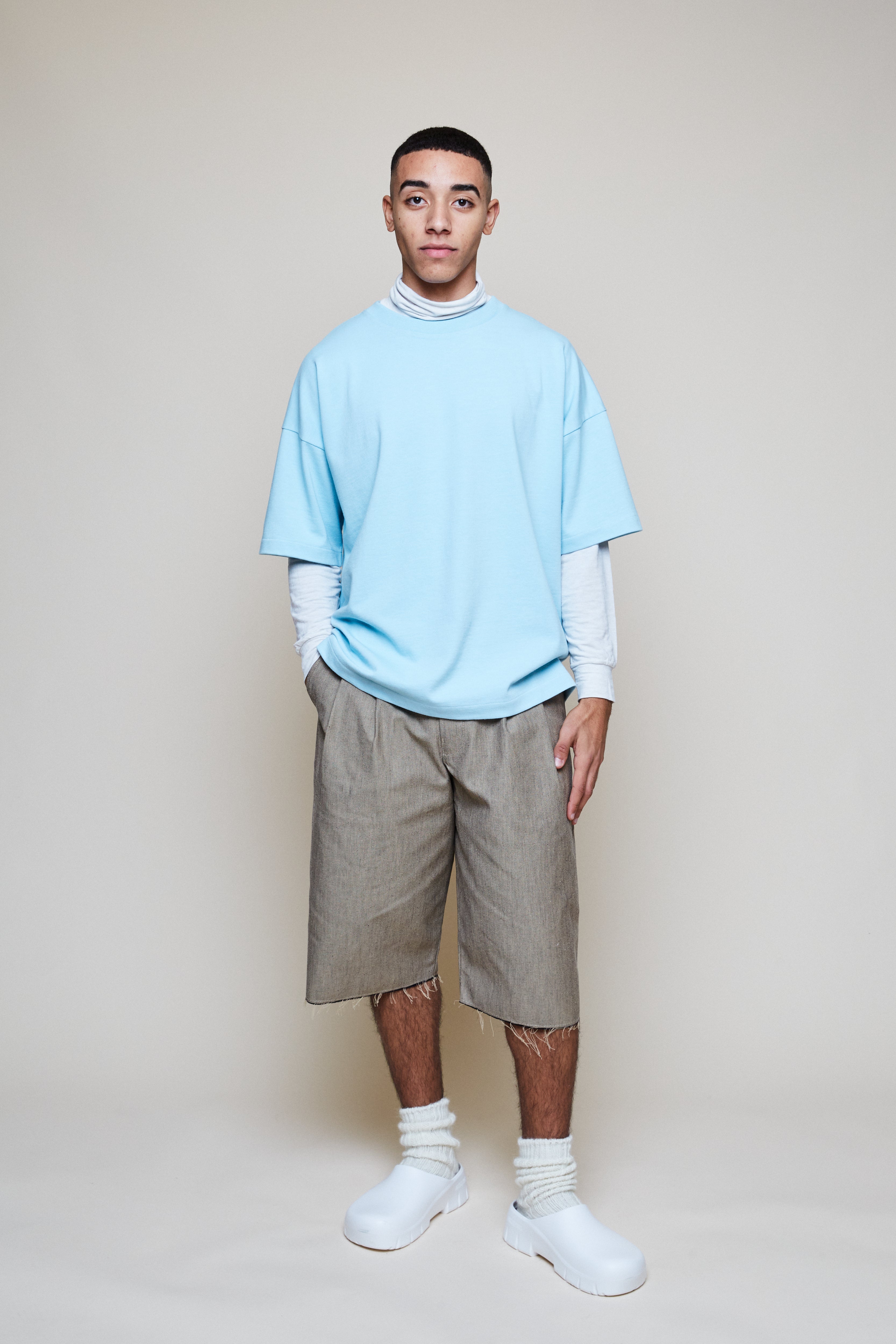 Half Sleeve T - Light Blue