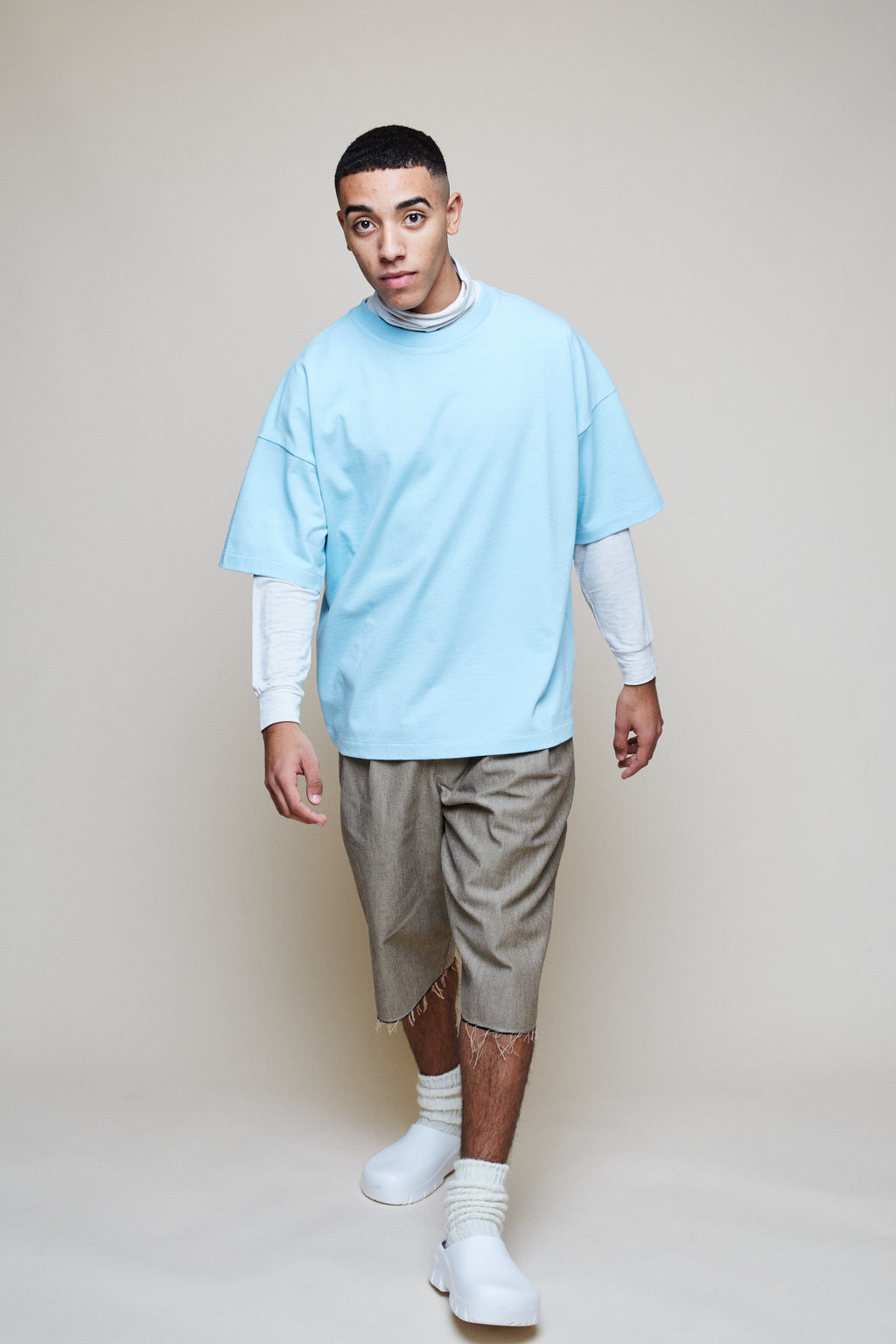 Half Sleeve T - Light Blue