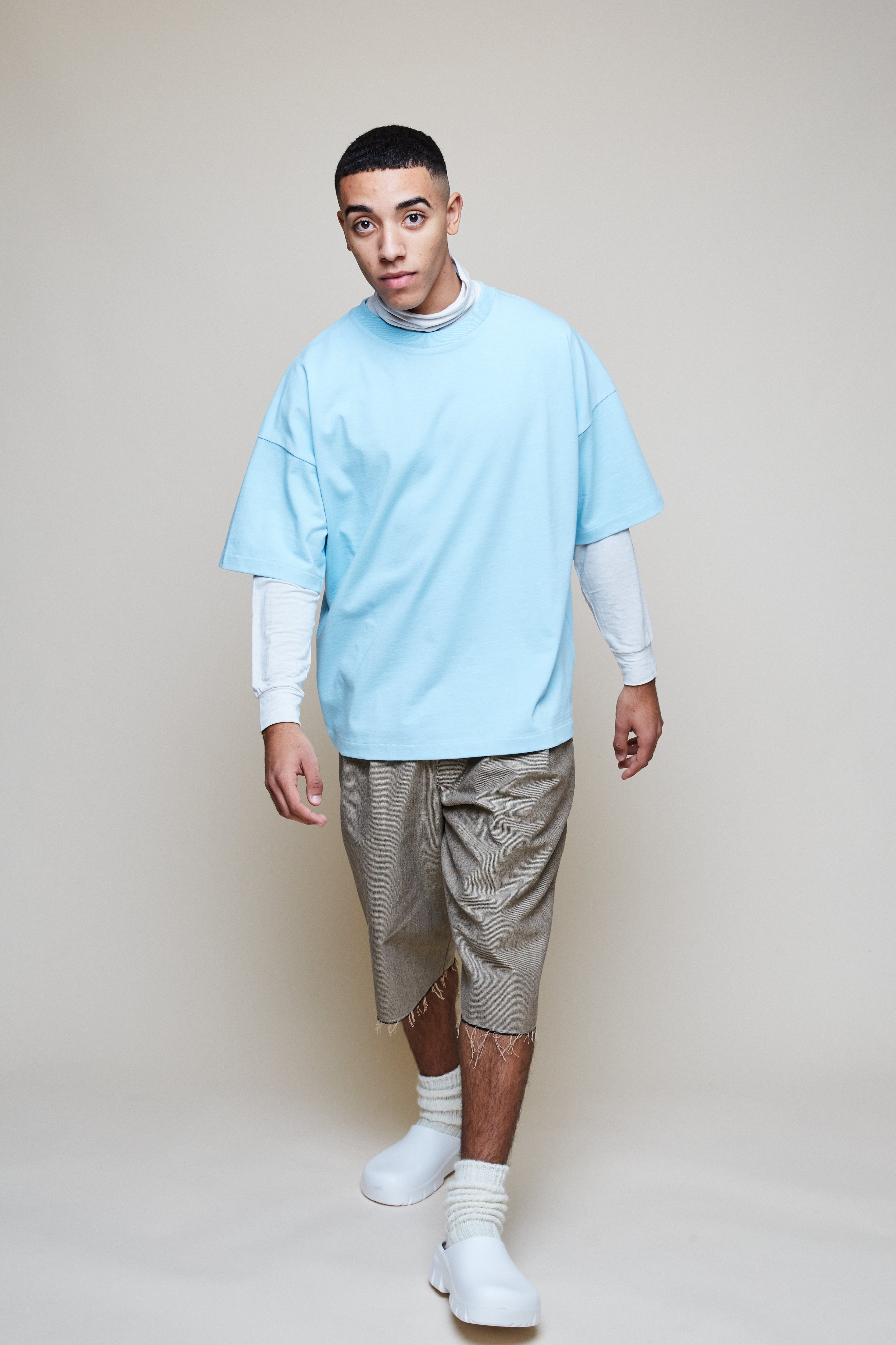 Half Sleeve T - Light Blue