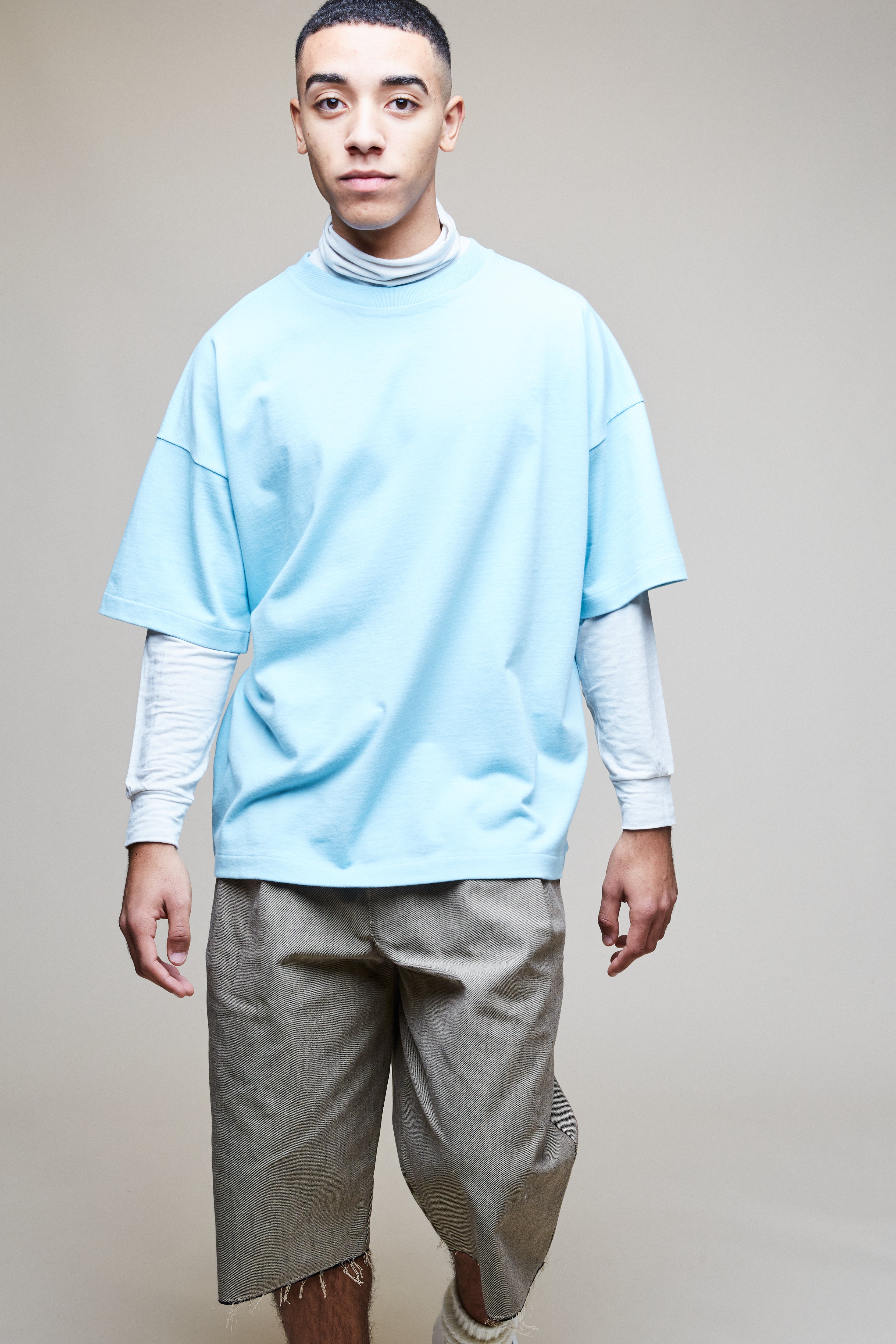 Half Sleeve T - Light Blue