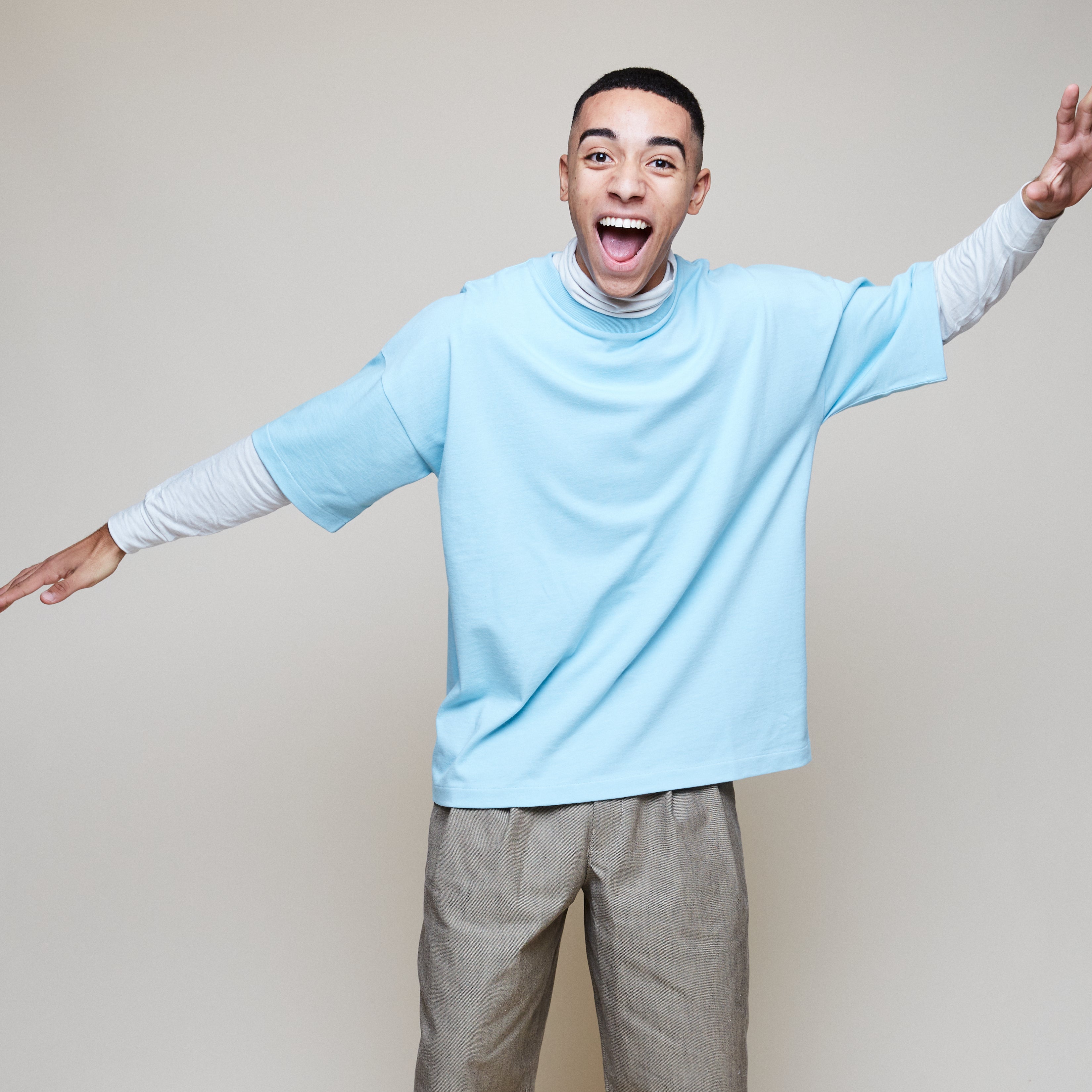 Half Sleeve T - Light Blue