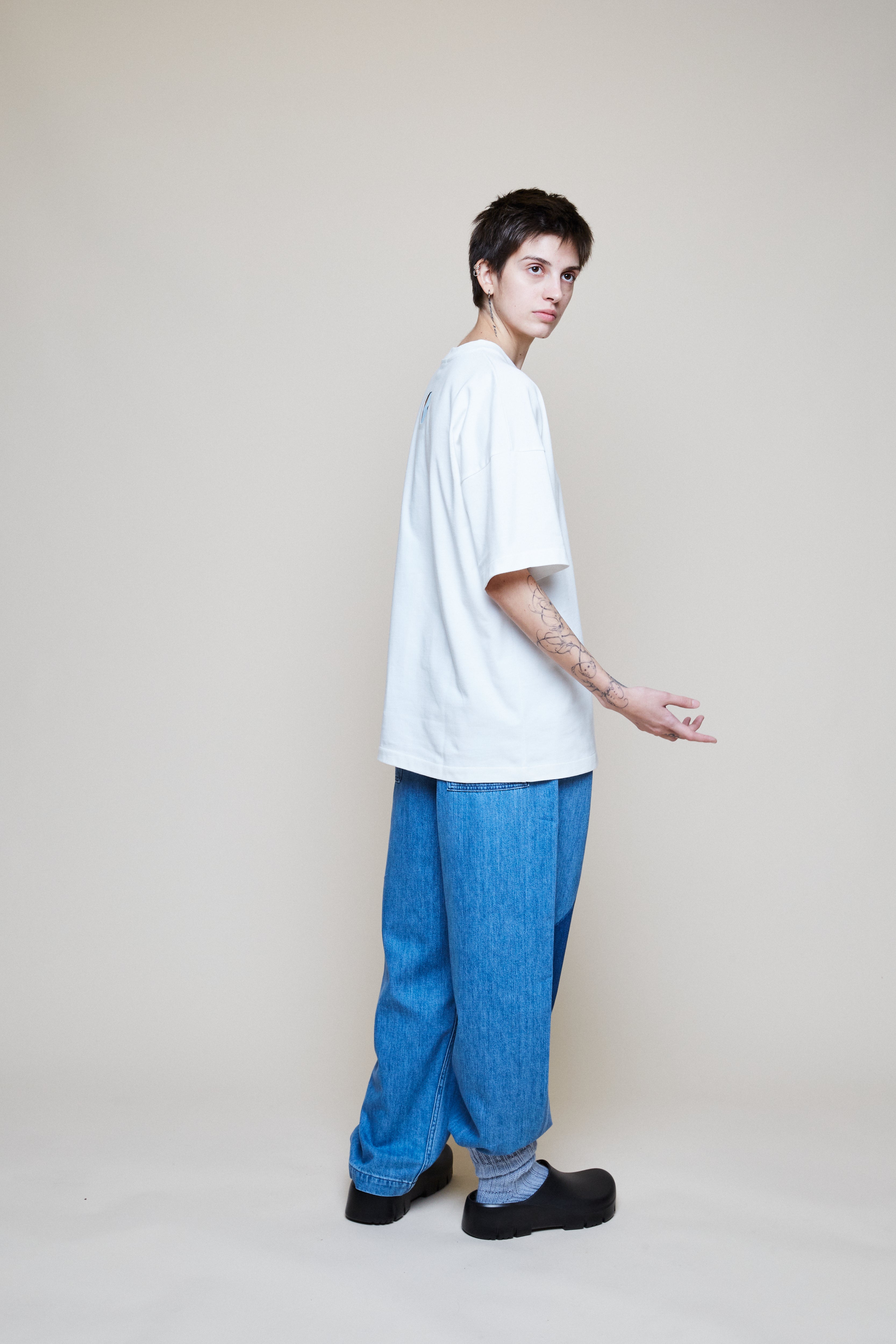 Half Sleeve T - Natural White