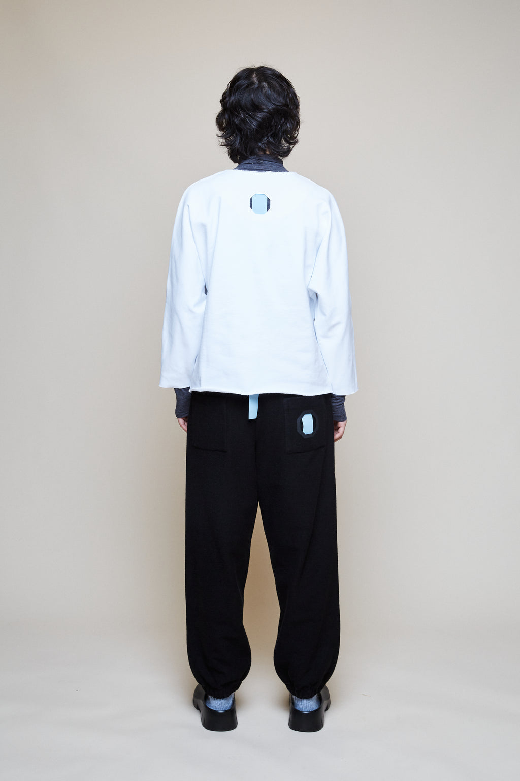 Cropped Sweat Jacket - White