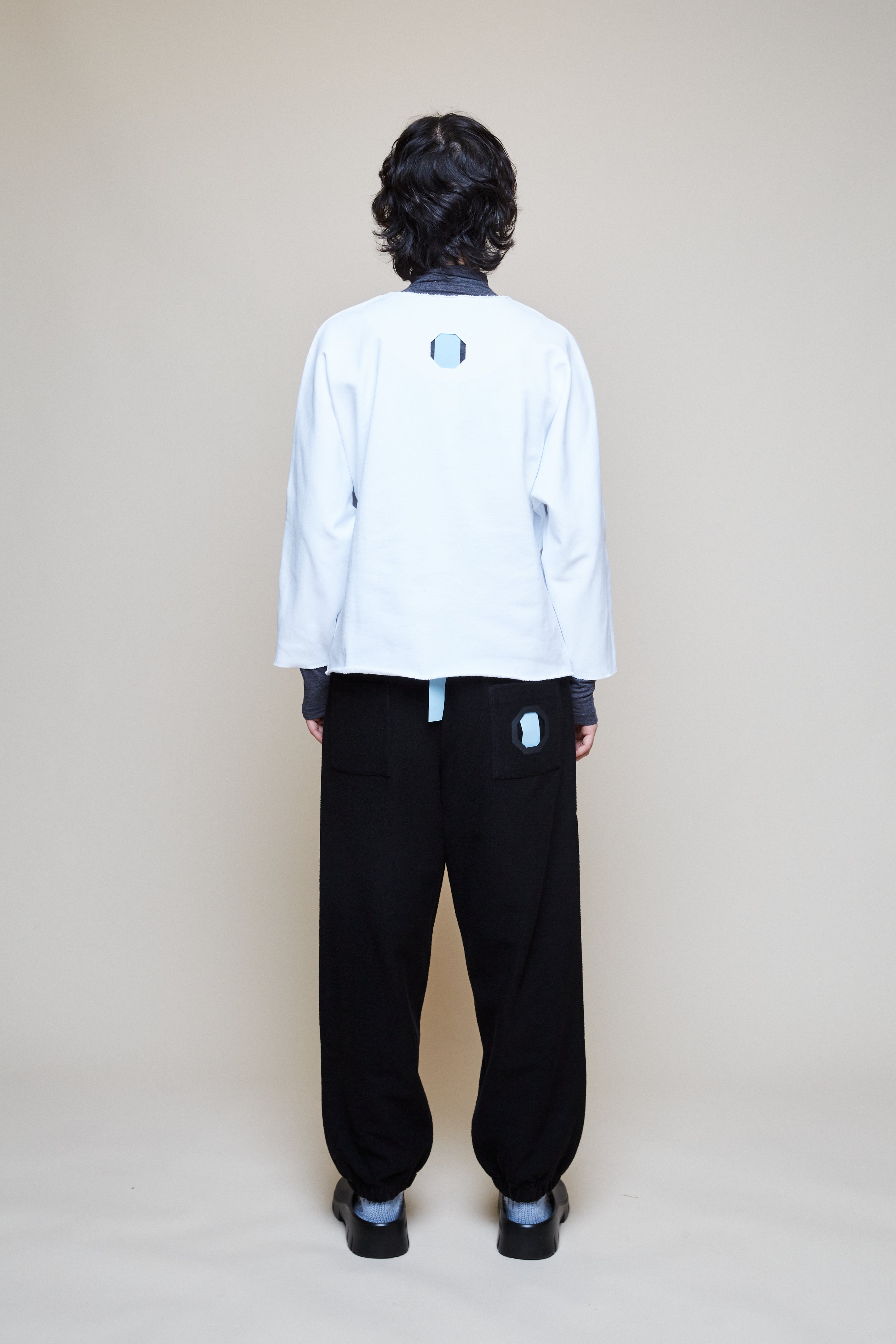 Cropped Sweat Jacket - White