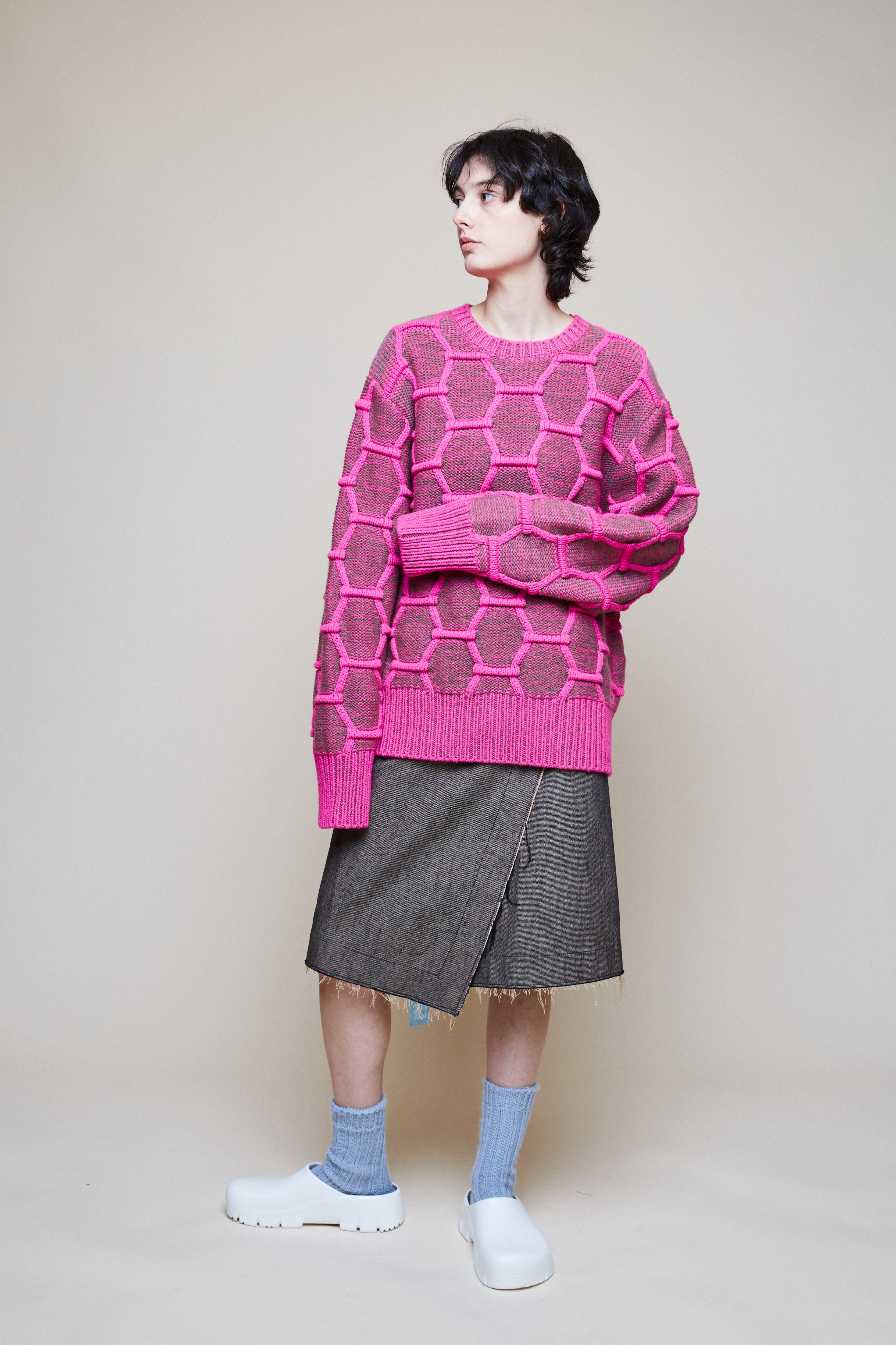 Asymmetrical Gabardine Skirt