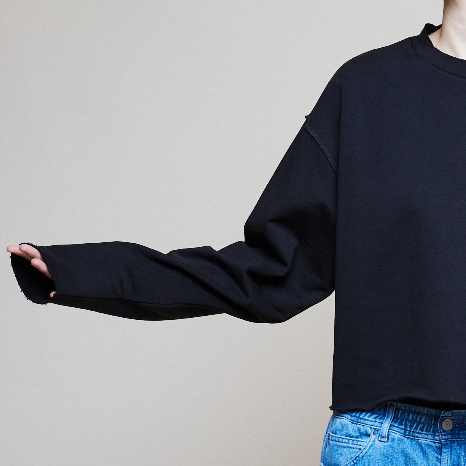 Cropped L/S Sweater