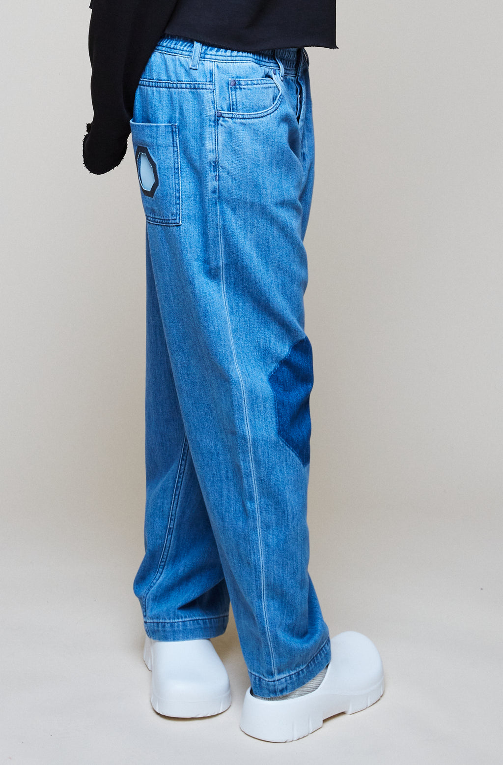 Octagon Patch Denim Jean