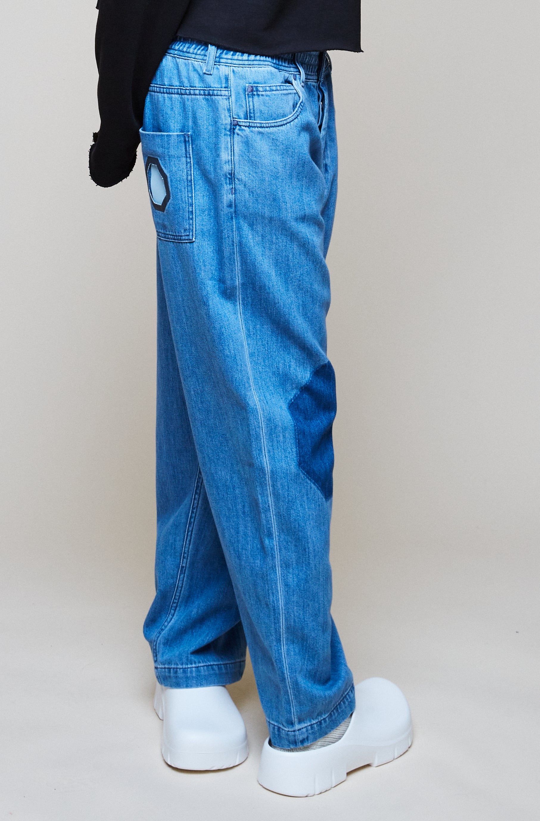 Octagon Patch Denim Jean