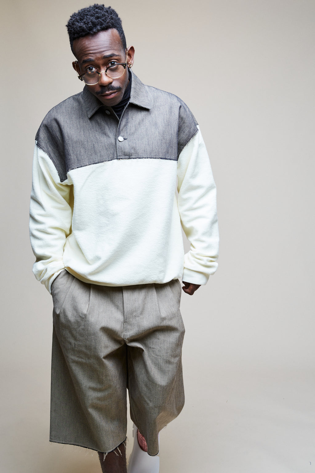 Hybrid Polo Jacket Sweat Top