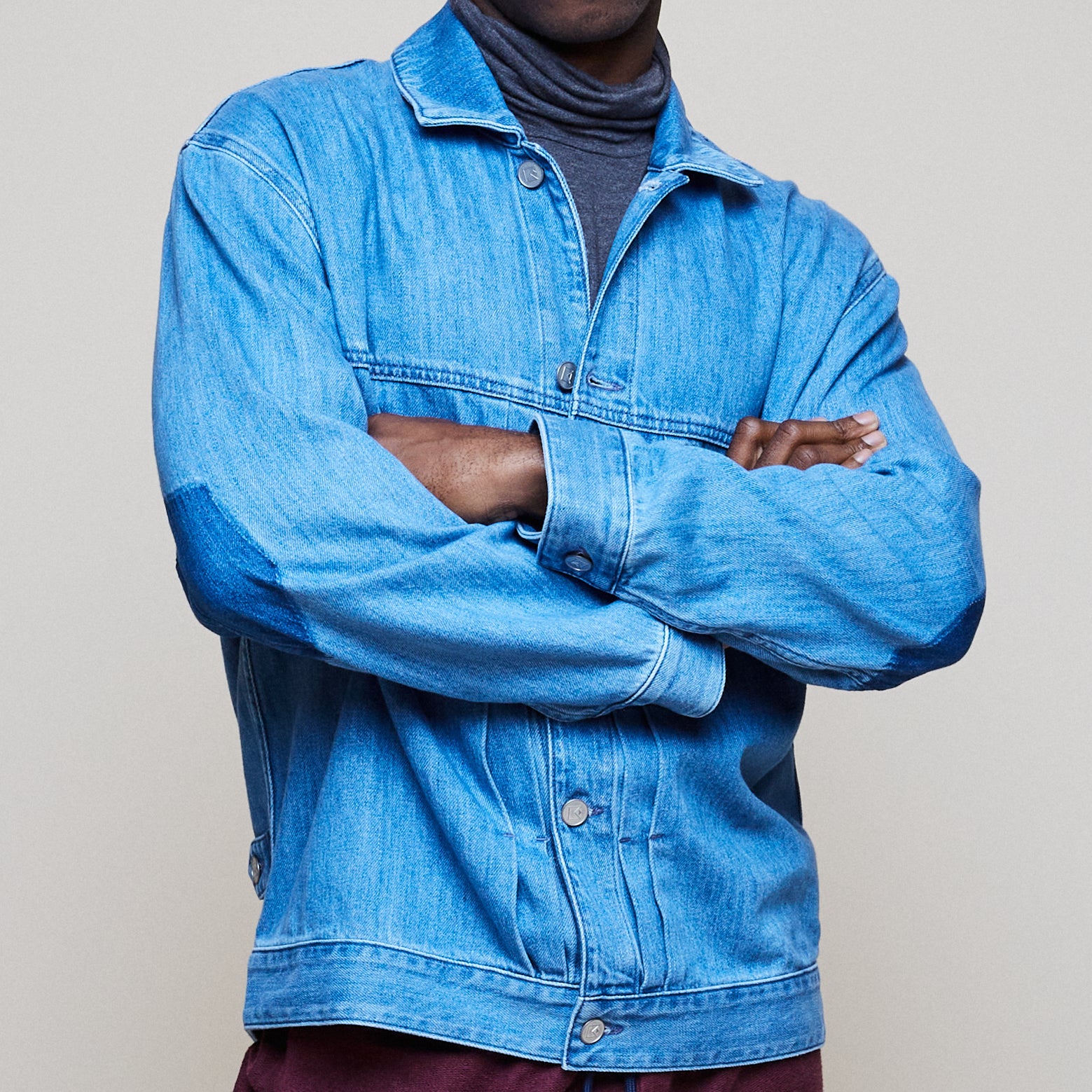 Denim Jacket Octagon Elbows