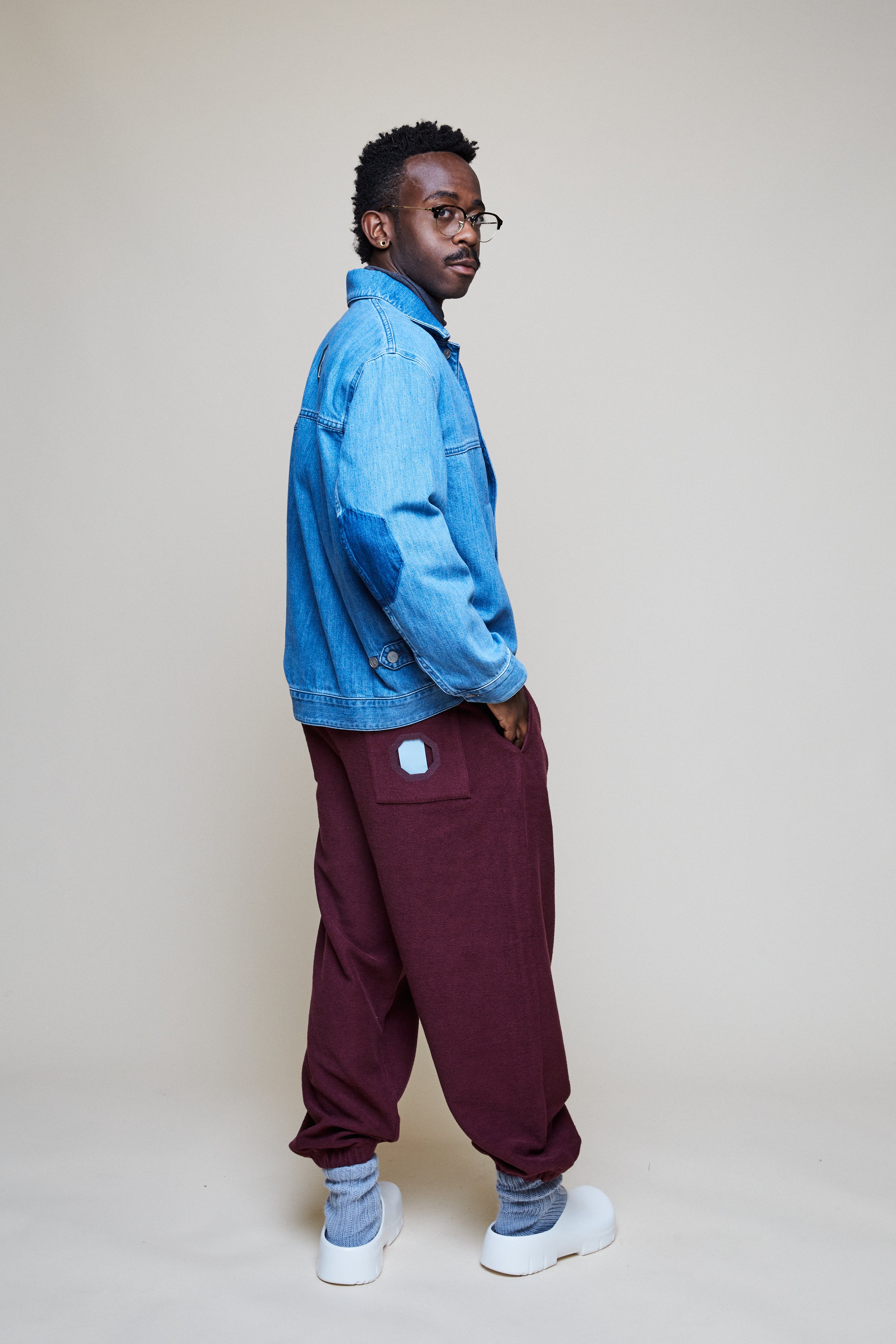 Denim Jacket Octagon Elbows