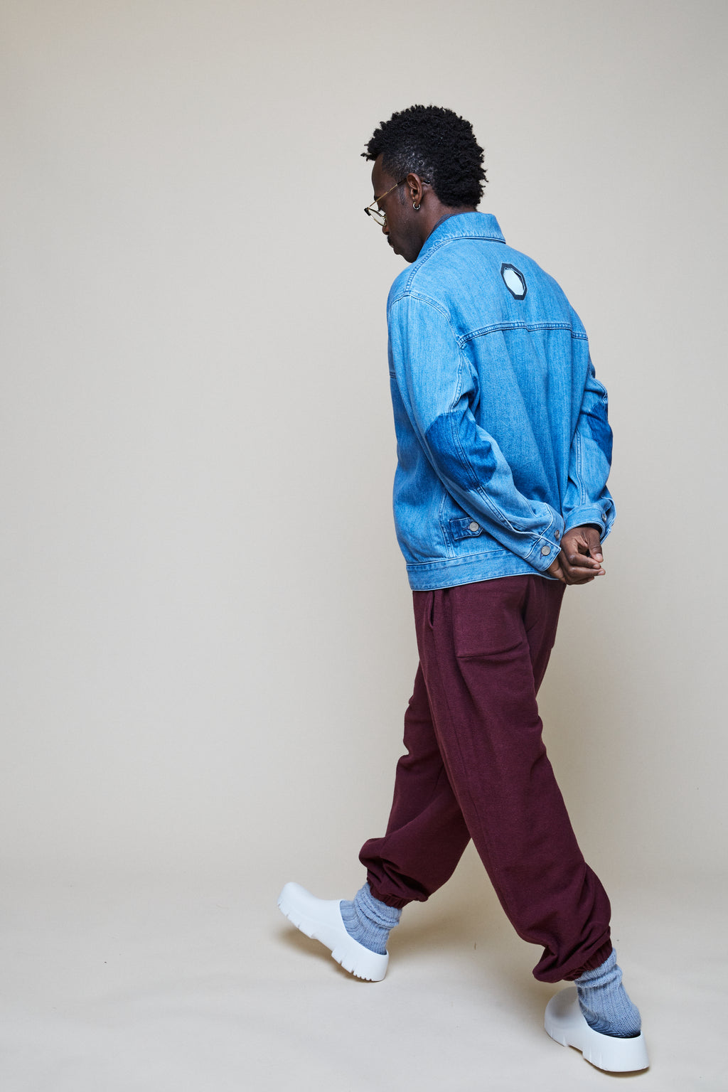 Denim Jacket Octagon Elbows