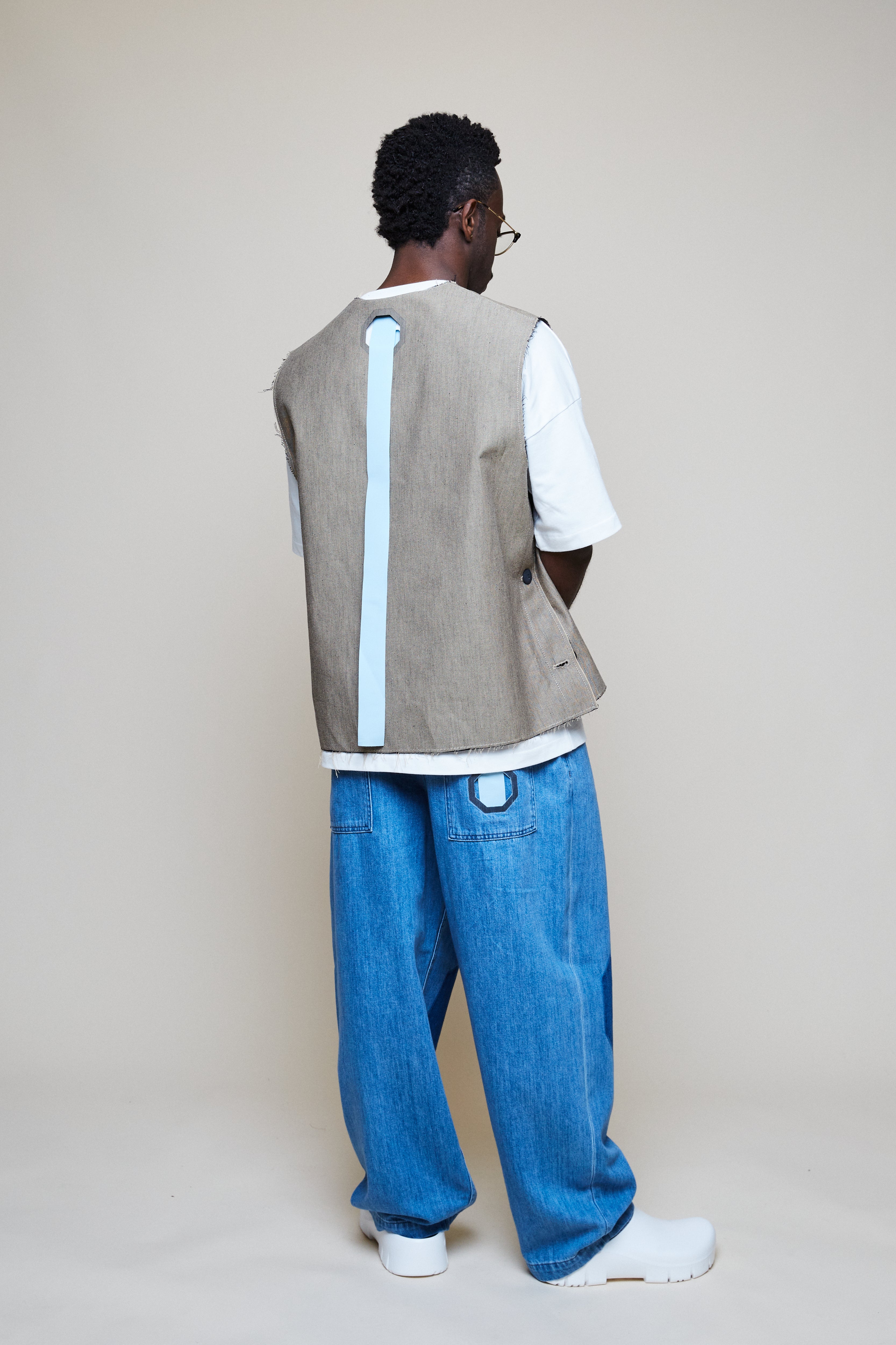 Octagon Patch Denim Jean