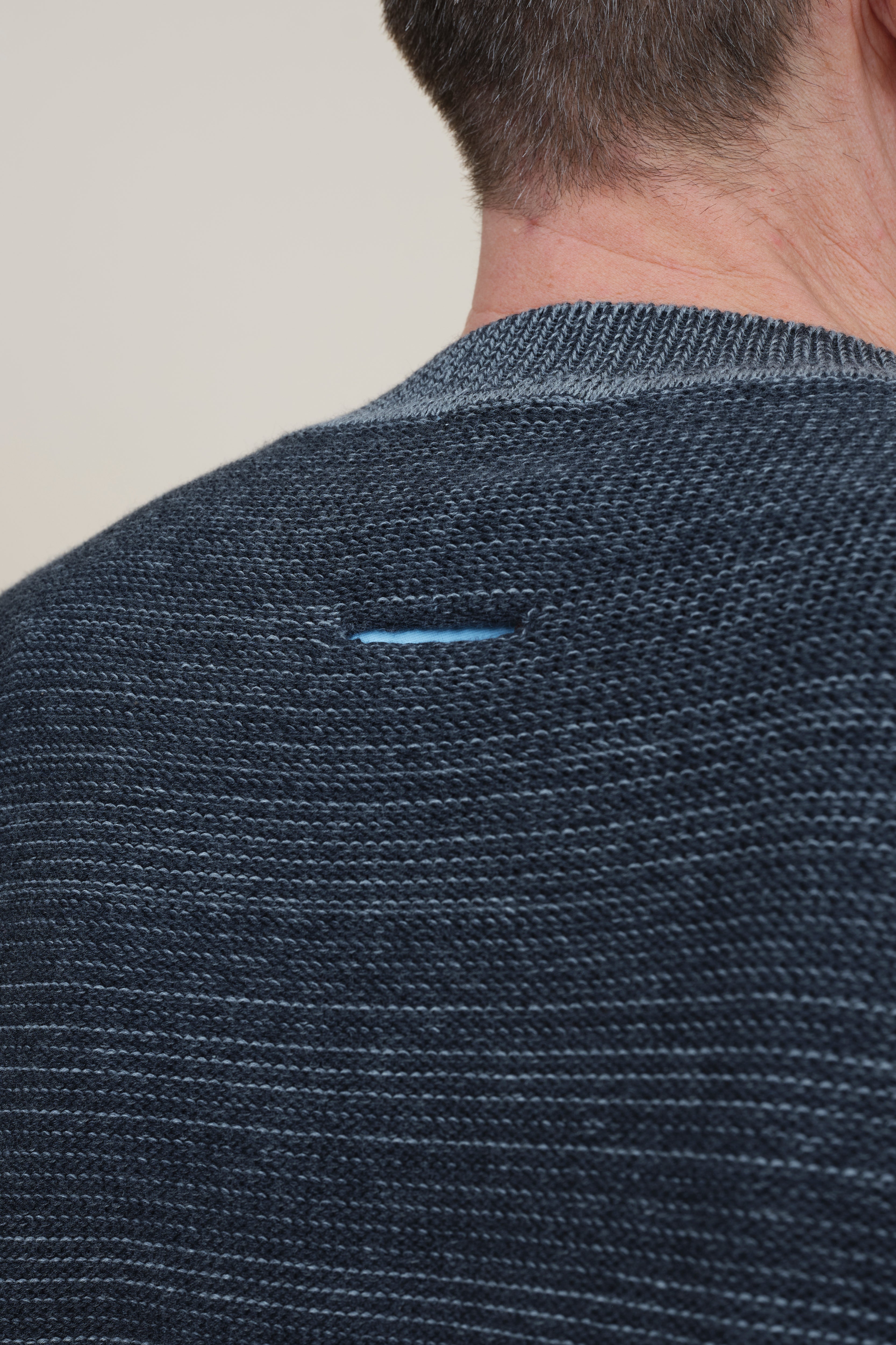 Fine Honeycomb Sleeves Crewneck