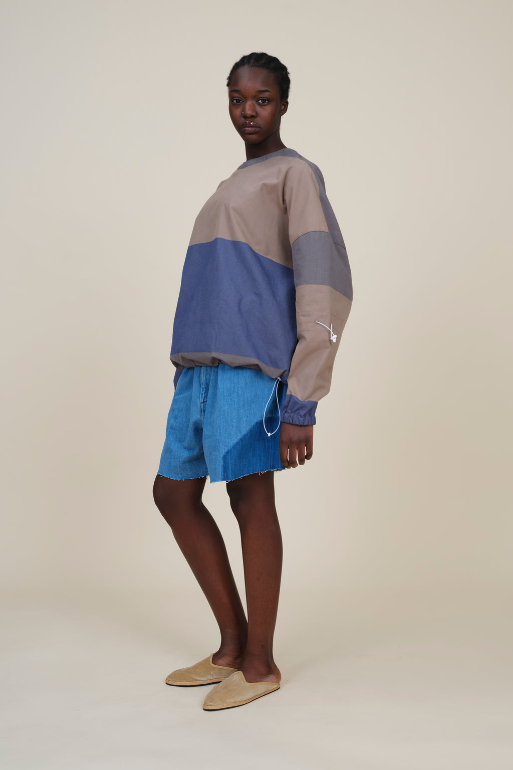 Multicolor Soft Cotton L/S Blouson