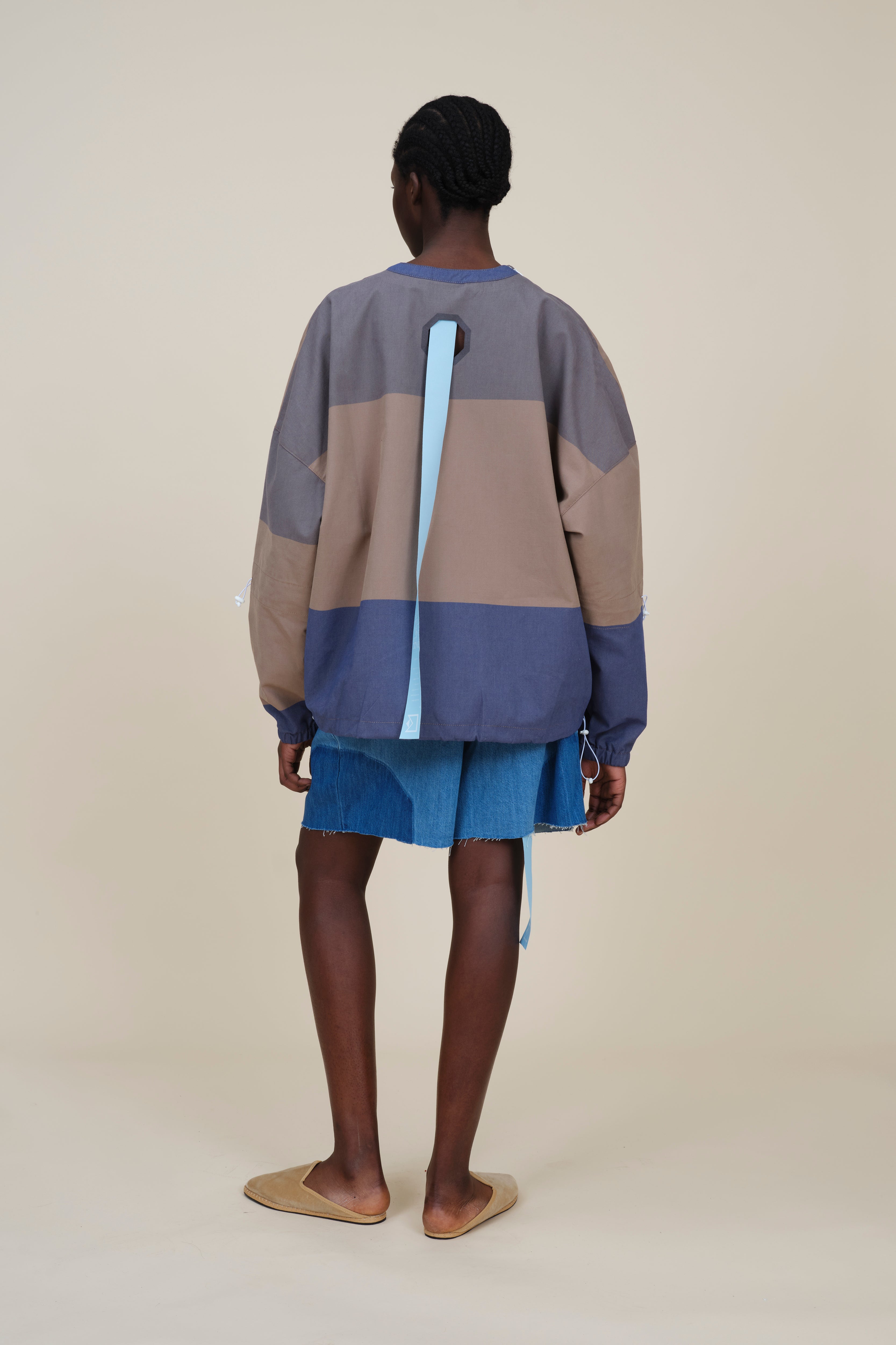 Multicolor Soft Cotton L/S Blouson