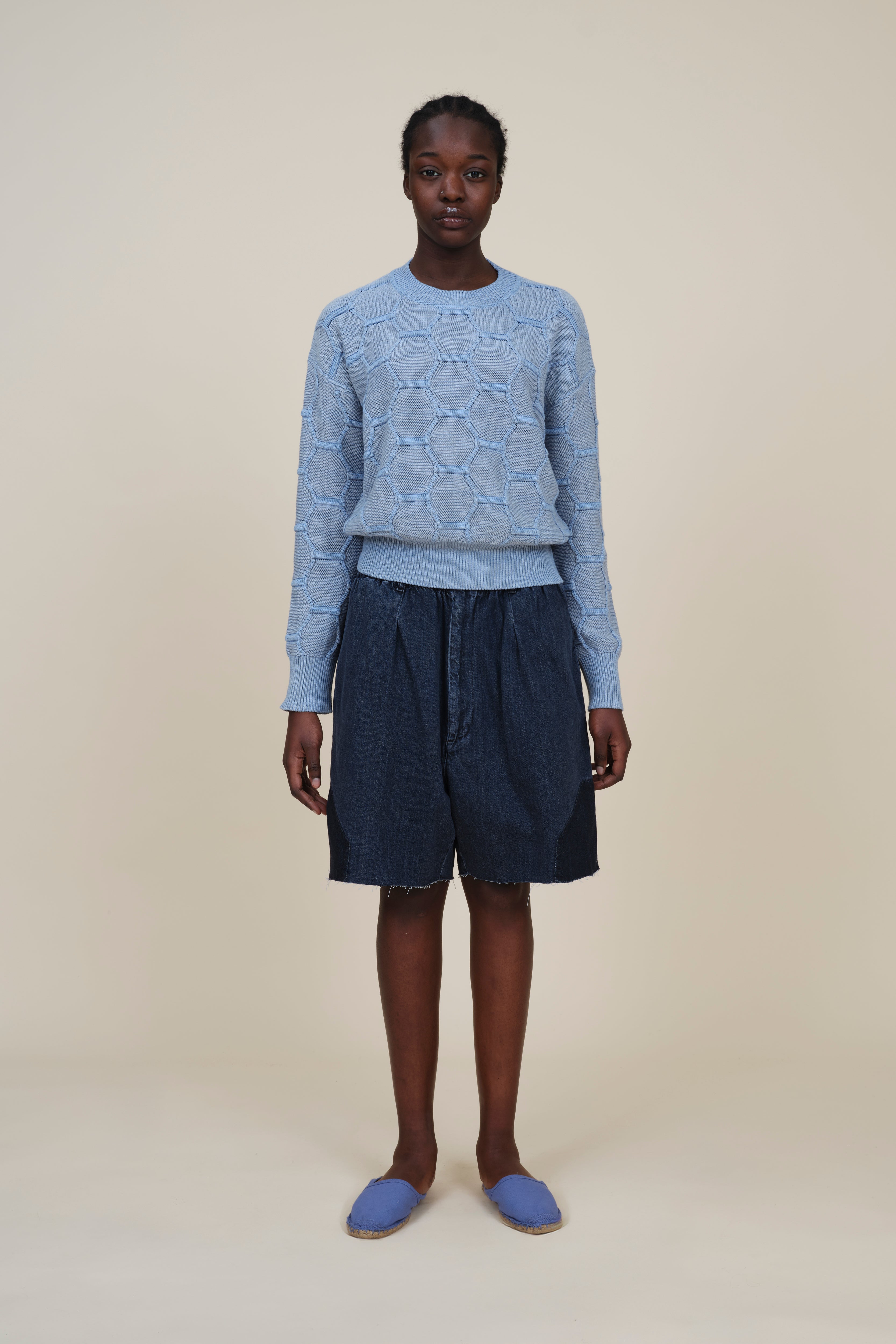 Fine Honeycomb Crewneck