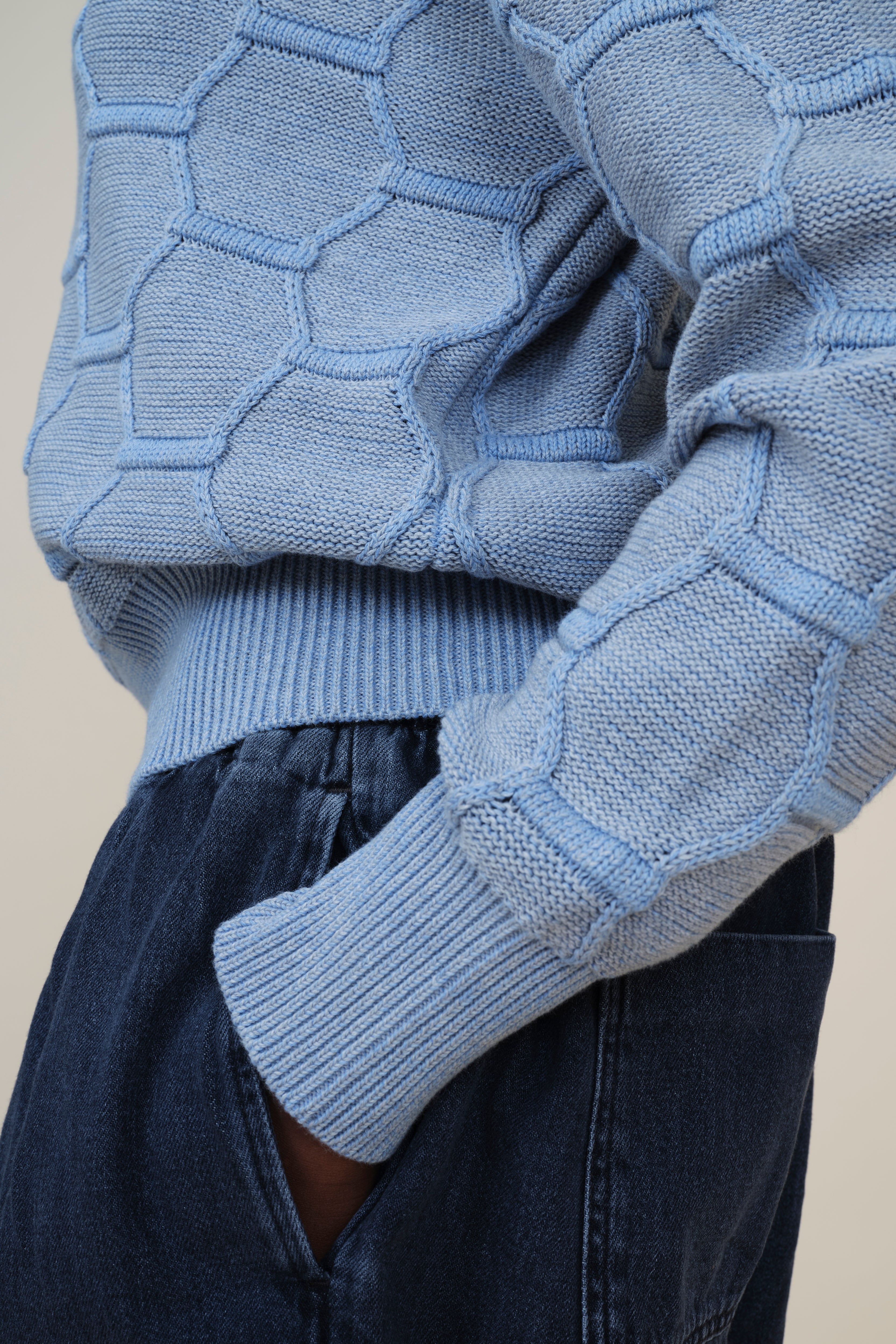 Fine Honeycomb Crewneck