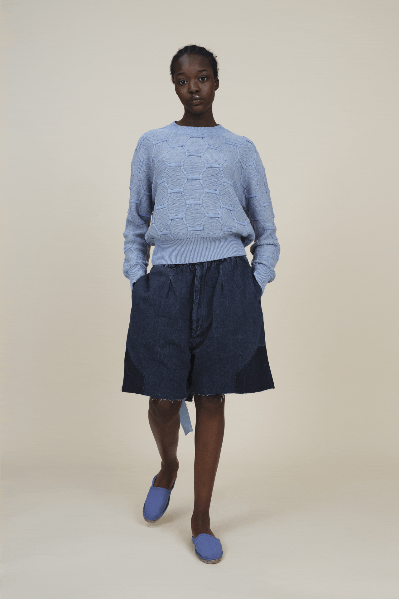 Fine Honeycomb Crewneck