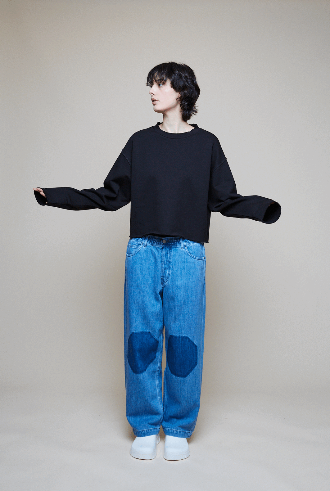 Octagon Patch Denim Jean